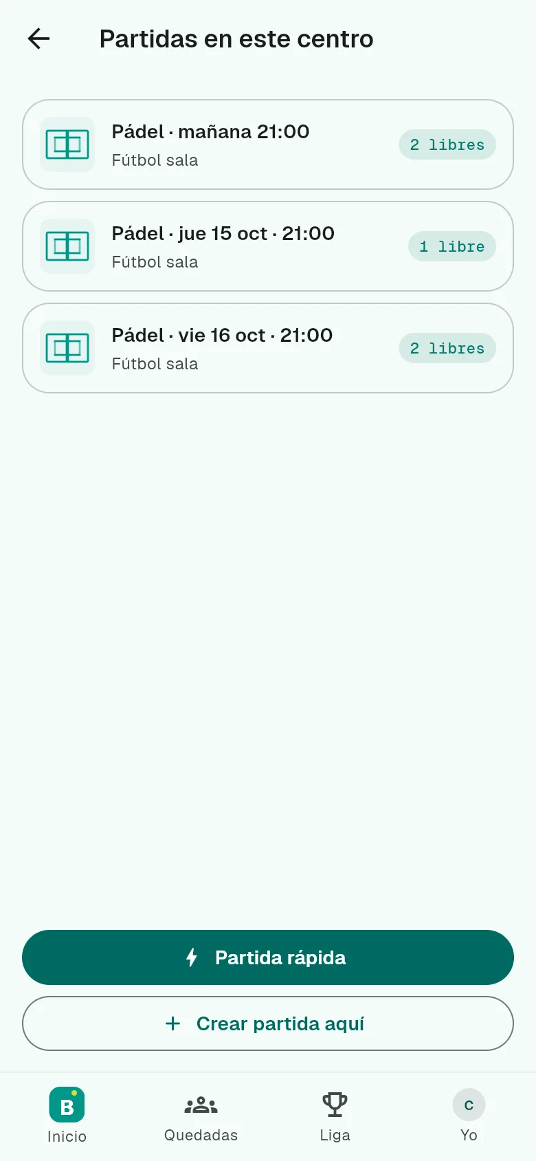 Partidas abiertas
