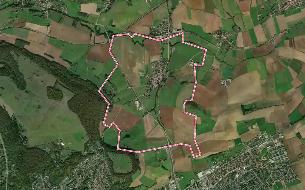 Vue satellite de Agincourt avec ses contours administratifs
