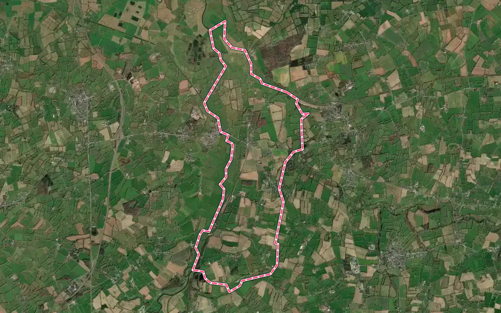 Vue satellite de Airel avec ses contours administratifs