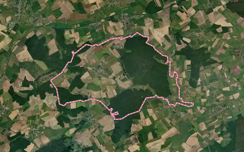Vue satellite de Albestroff avec ses contours administratifs