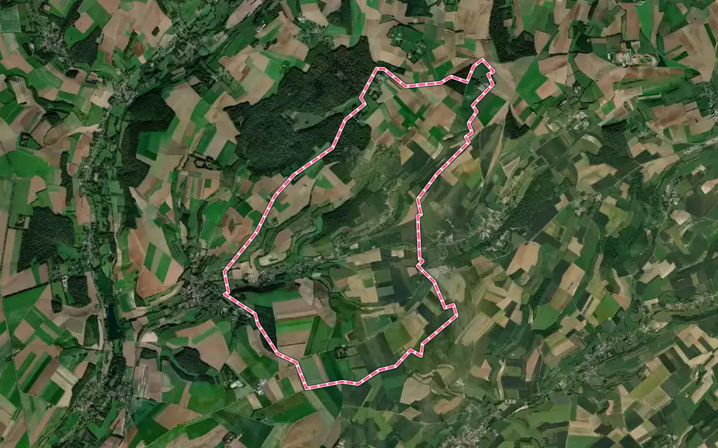 Vue satellite de Alette avec ses contours administratifs