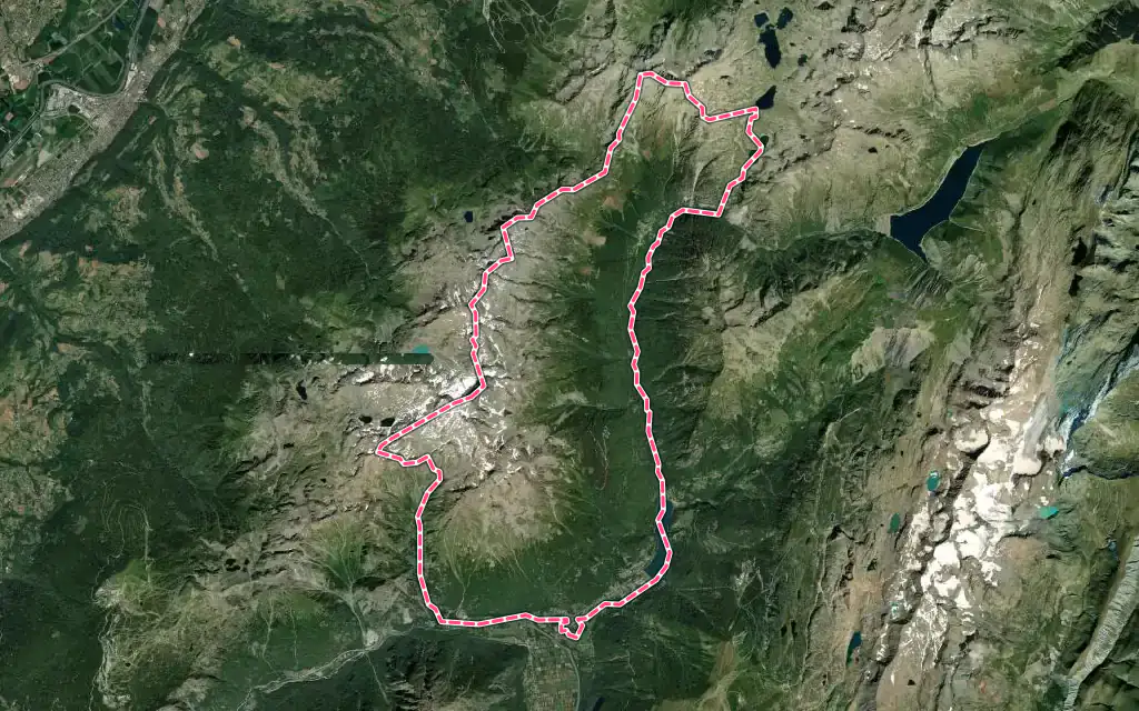 Vue satellite de Allemond avec ses contours administratifs