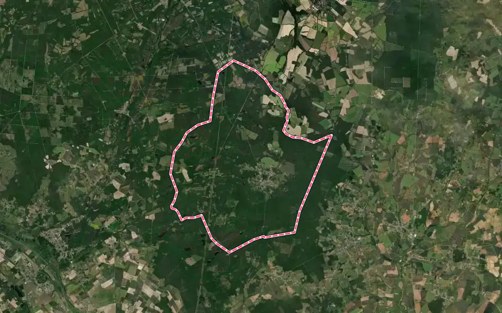 Vue satellite de Allogny avec ses contours administratifs