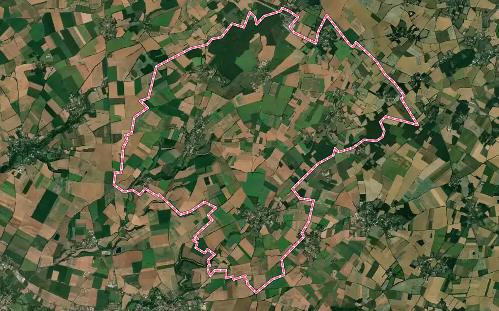 Vue satellite de Alloinay avec ses contours administratifs