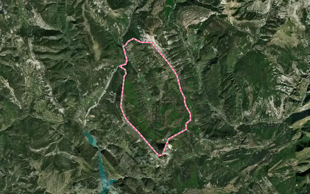 Vue satellite de Allons avec ses contours administratifs