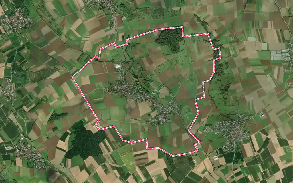 Vue satellite de Alteckendorf avec ses contours administratifs