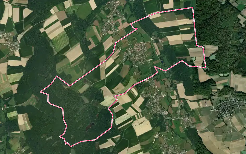 Vue satellite de Altenach avec ses contours administratifs