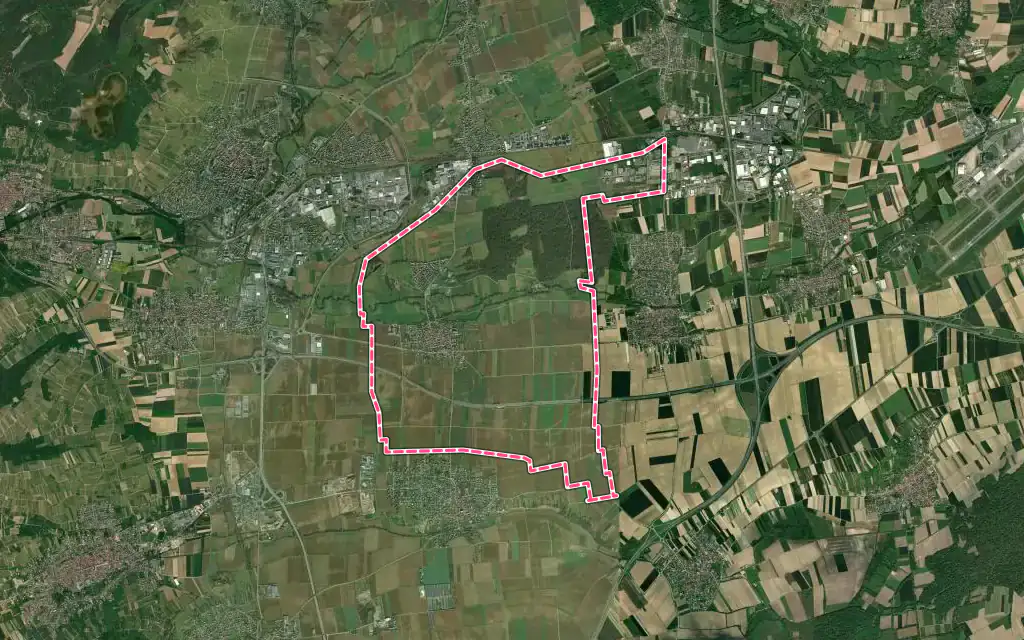 Vue satellite de Altorf avec ses contours administratifs