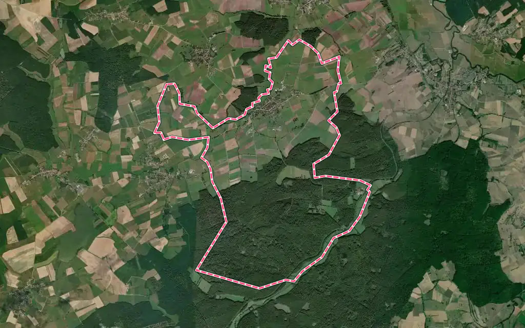 Vue satellite de Altwiller avec ses contours administratifs
