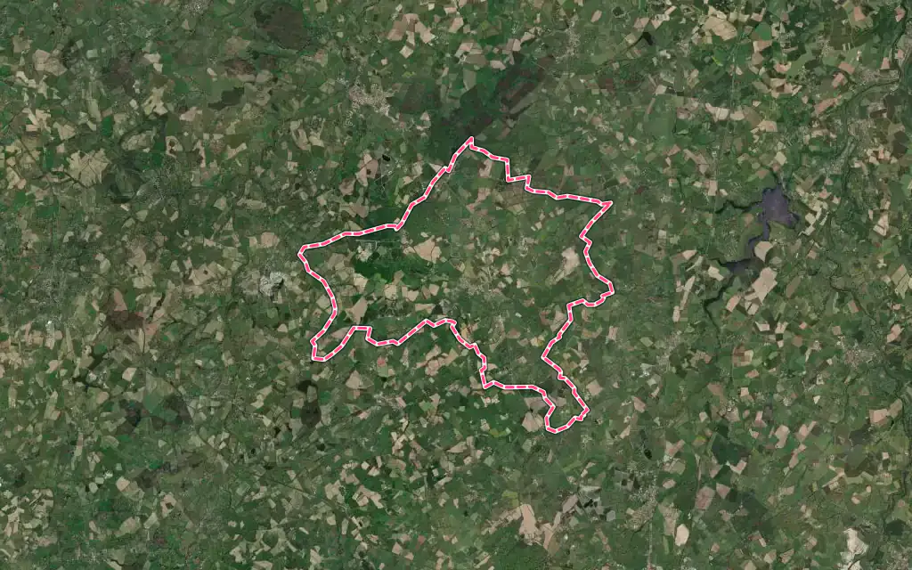 Vue satellite de Amailloux avec ses contours administratifs
