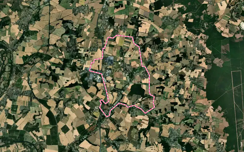 Vue satellite de Anais avec ses contours administratifs