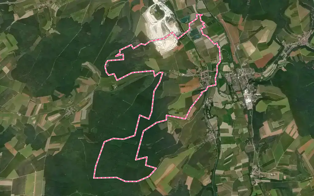 Vue satellite de Ancemont avec ses contours administratifs