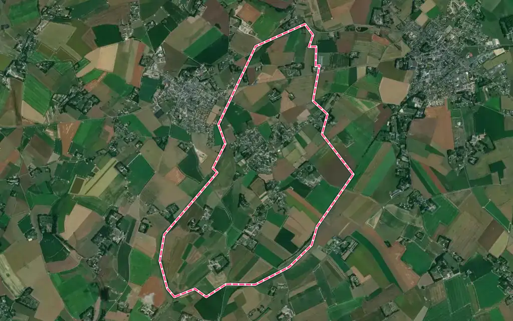 Vue satellite de Anglesqueville-l'Esneval avec ses contours administratifs
