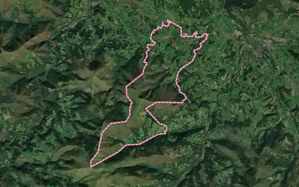 Vue satellite de Anhaux avec ses contours administratifs