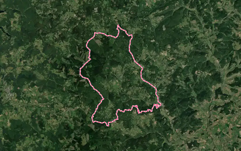 Vue satellite de Anost avec ses contours administratifs