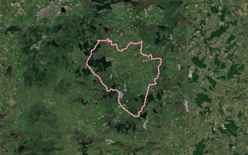 Vue satellite de Antully avec ses contours administratifs