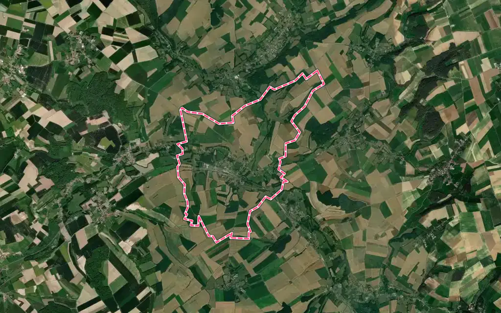 Vue satellite de Anvin avec ses contours administratifs