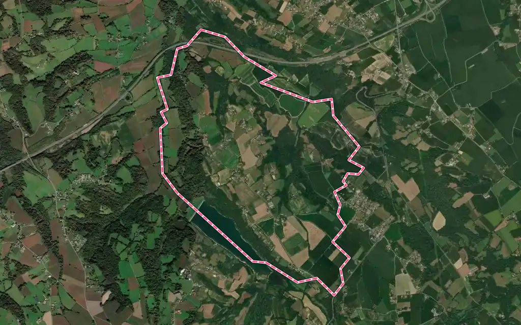 Vue satellite de Argelos avec ses contours administratifs