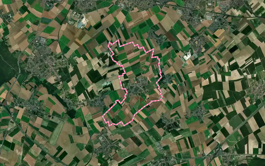 Vue satellite de Arleux-en-Gohelle avec ses contours administratifs