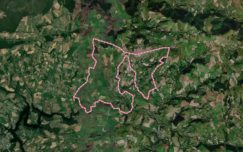 Vue satellite de Arques avec ses contours administratifs
