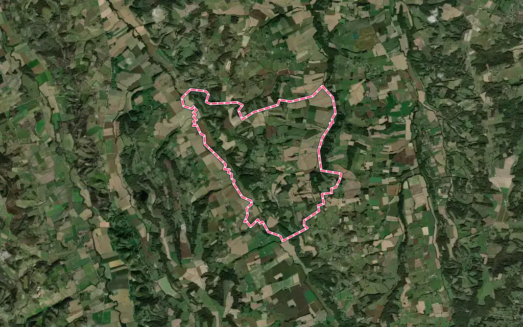 Vue satellite de Arrosès avec ses contours administratifs