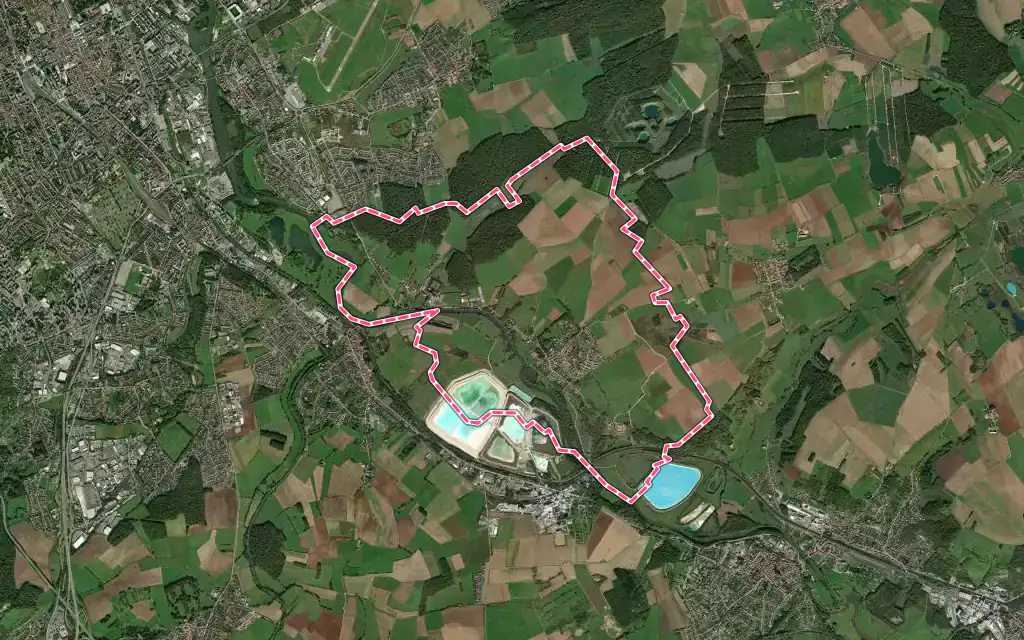 Vue satellite de Art-sur-Meurthe avec ses contours administratifs