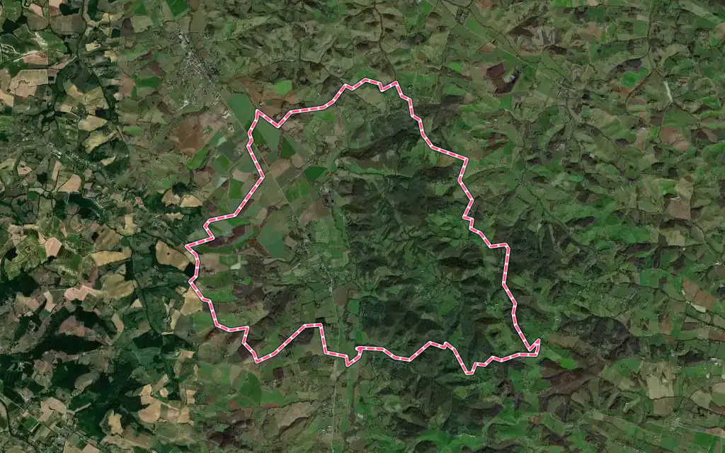 Vue satellite de Artigat avec ses contours administratifs