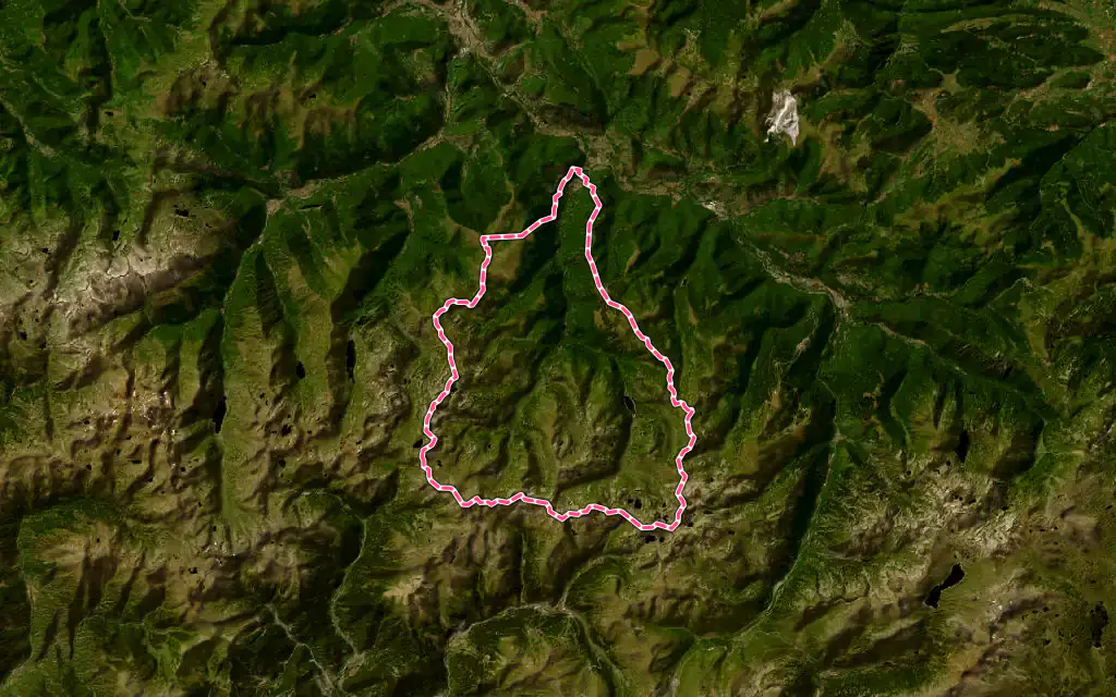 Vue satellite de Aston avec ses contours administratifs