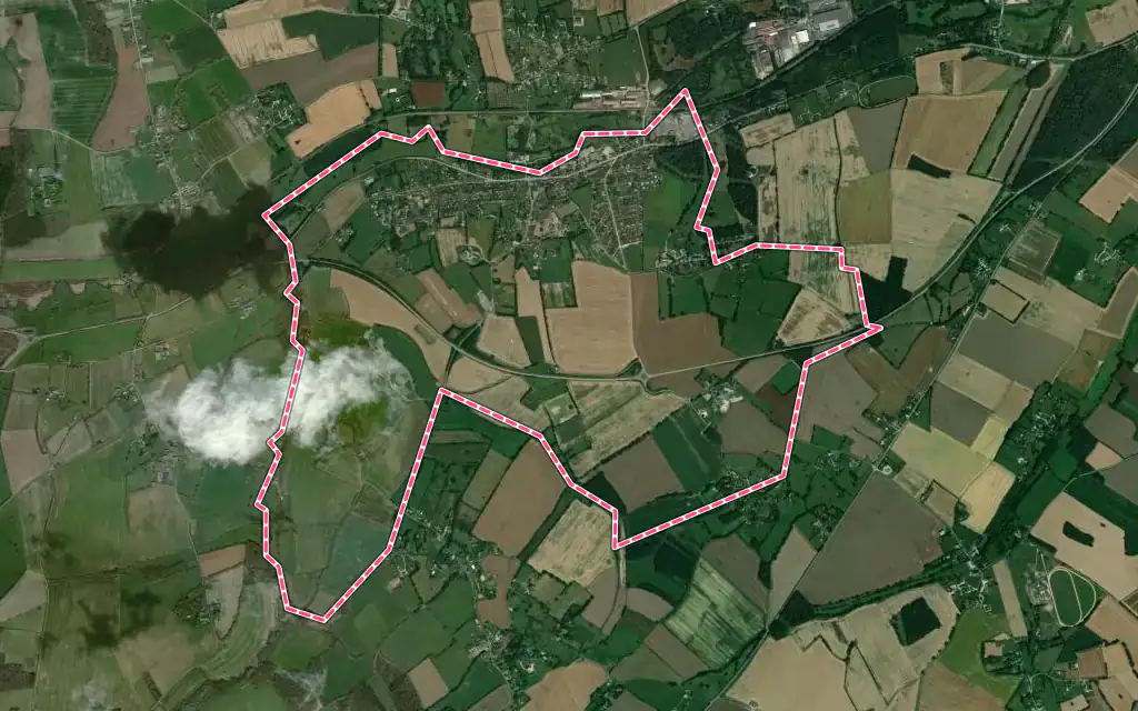 Vue satellite de Aube avec ses contours administratifs