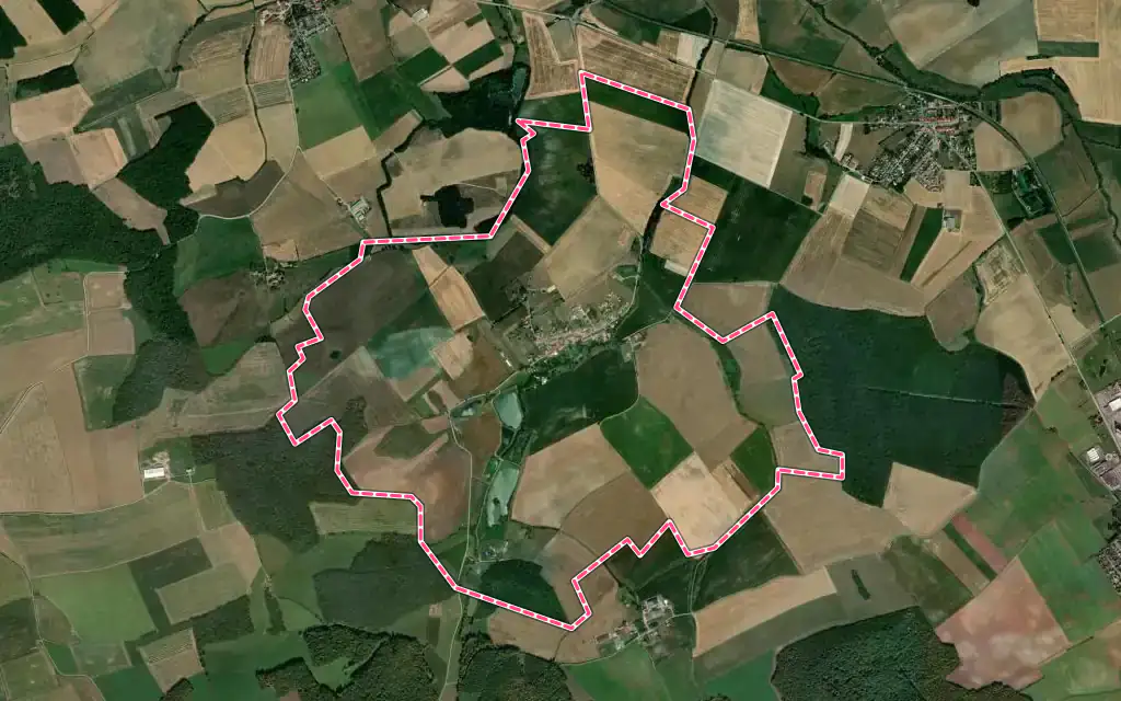 Vue satellite de Aube avec ses contours administratifs