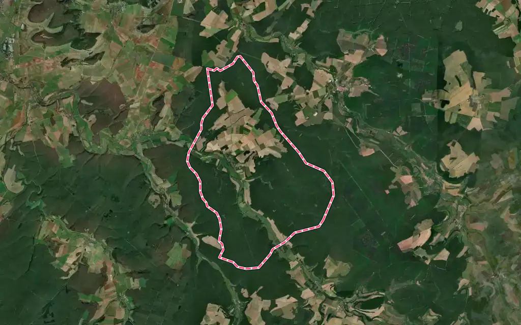 Vue satellite de Aubepierre-sur-Aube avec ses contours administratifs