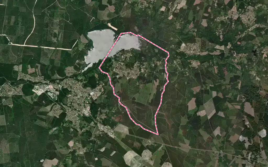 Vue satellite de Aureilhan avec ses contours administratifs