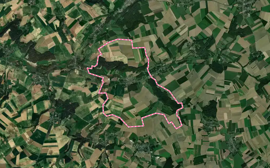 Vue satellite de Authie avec ses contours administratifs