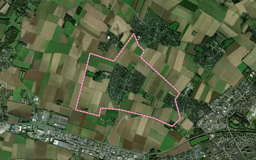 Vue satellite de Authie avec ses contours administratifs