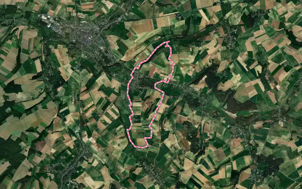 Vue satellite de Authieule avec ses contours administratifs