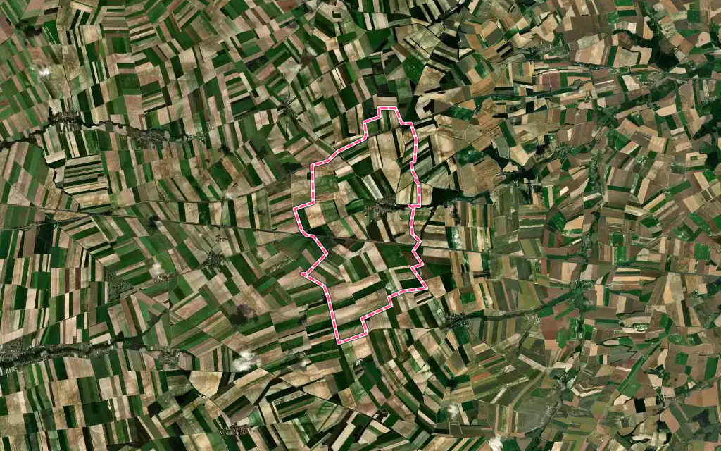 Vue satellite de Auve avec ses contours administratifs