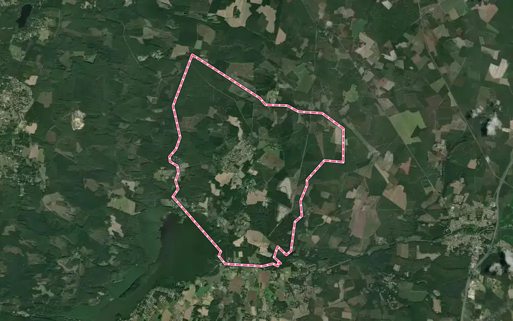 Vue satellite de Azur avec ses contours administratifs