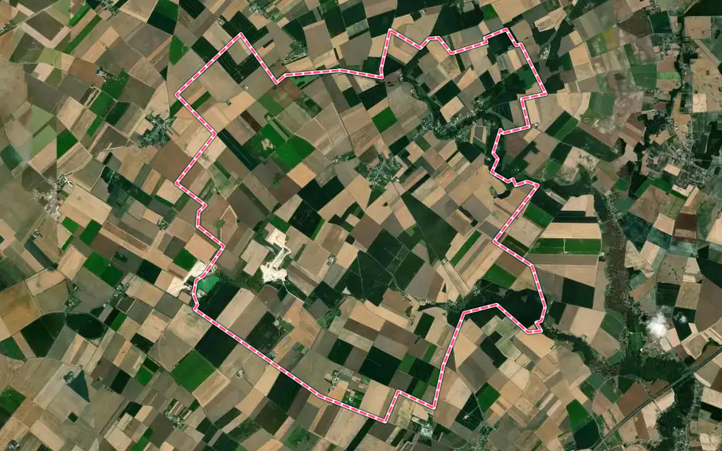 Vue satellite de Baccon avec ses contours administratifs