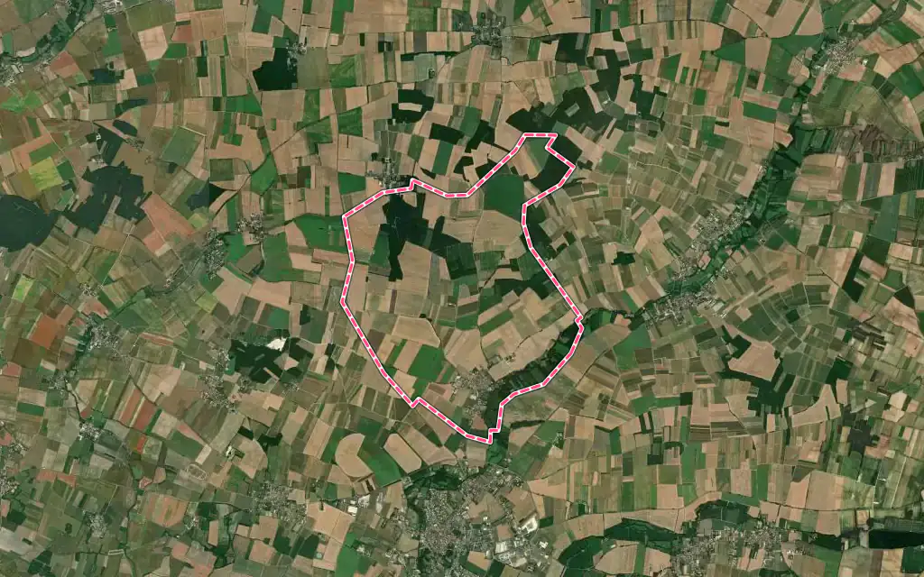 Vue satellite de Bagnizeau avec ses contours administratifs
