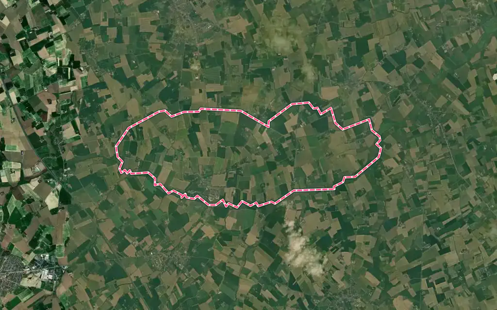 Vue satellite de Bambecque avec ses contours administratifs