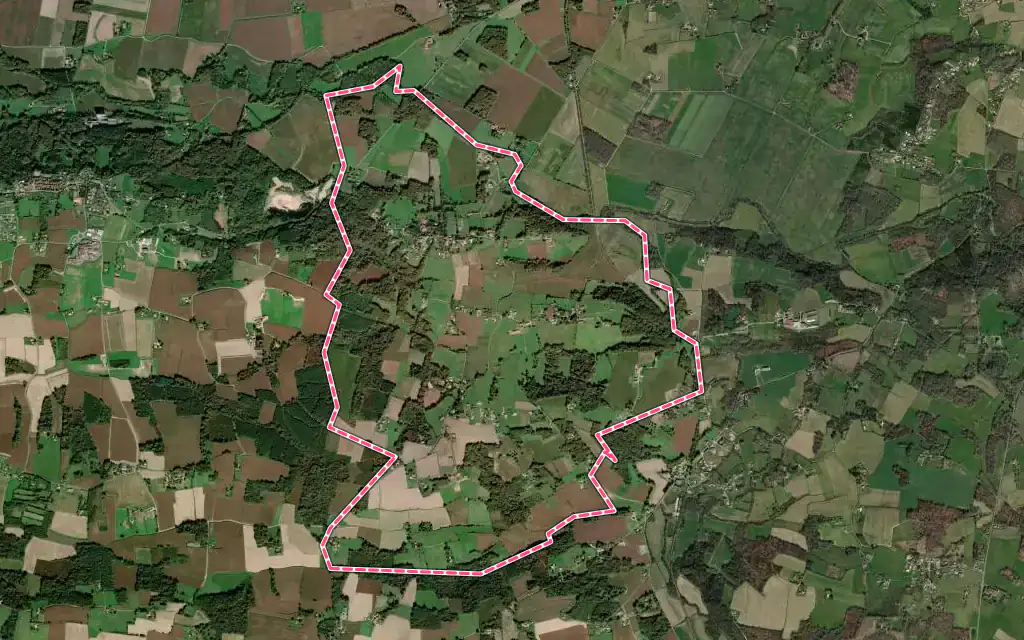 Vue satellite de Banos avec ses contours administratifs