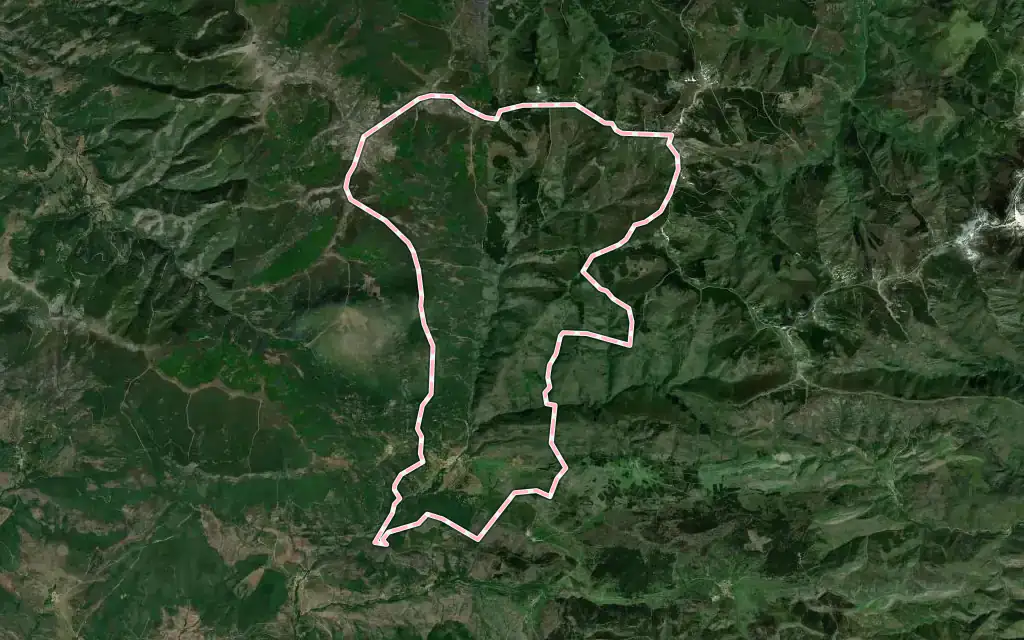 Vista satélite de Barbadillo de Herreros con su contorno administrativo