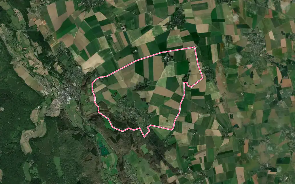 Vue satellite de Barc avec ses contours administratifs