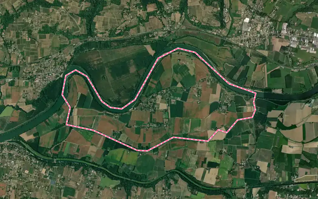 Vue satellite de Barie avec ses contours administratifs