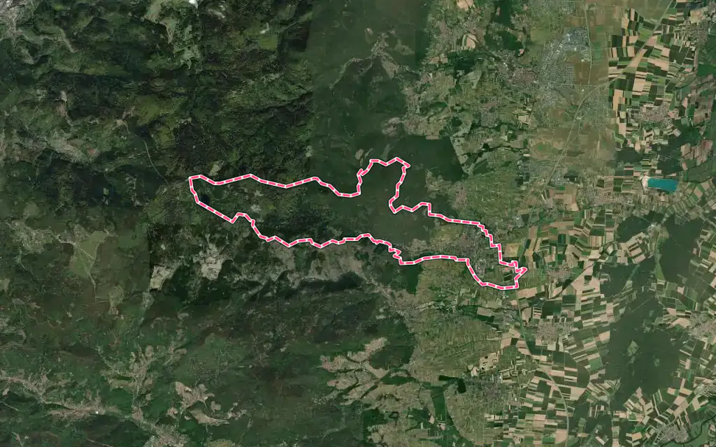 Vue satellite de Barr avec ses contours administratifs