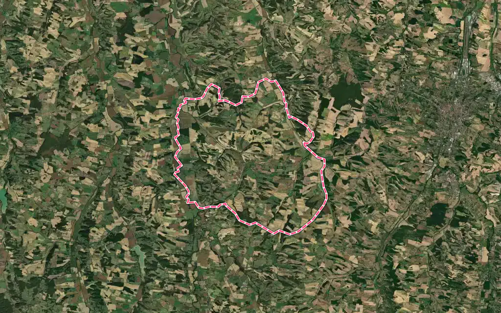 Vue satellite de Barran avec ses contours administratifs