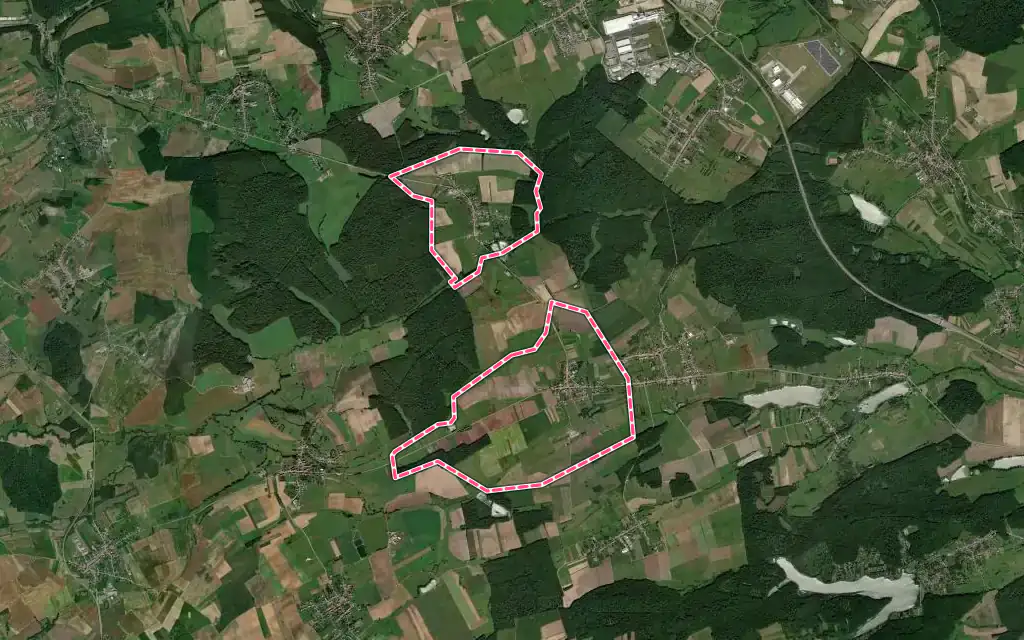 Vue satellite de Barst avec ses contours administratifs