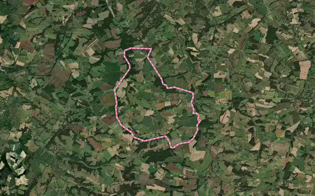 Vue satellite de Bascous avec ses contours administratifs