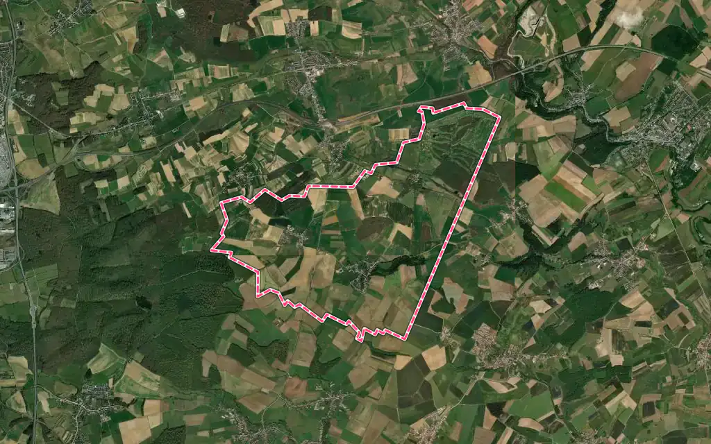 Vue satellite de Basse-Rentgen avec ses contours administratifs