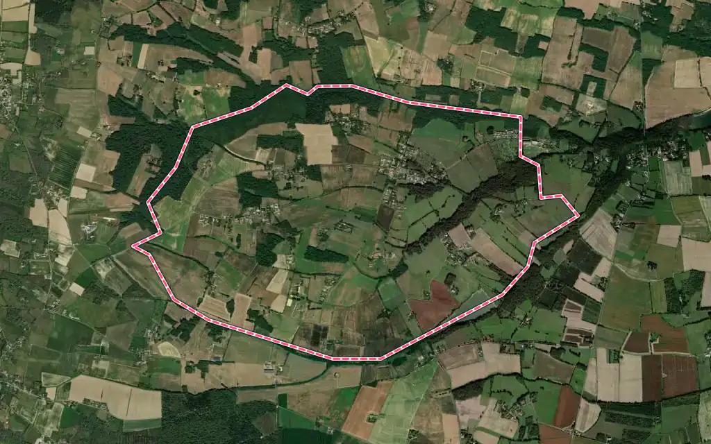 Vue satellite de Beaufort avec ses contours administratifs